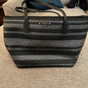 Kate Spade black glitter handbag